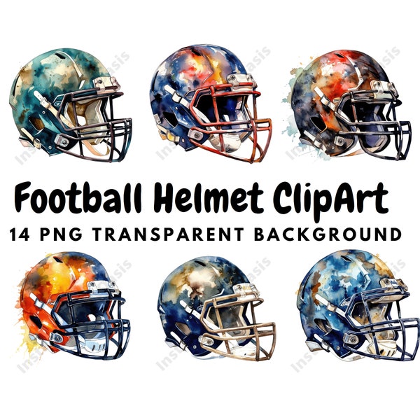Football Helmet Clipart, 14 High Quality PNGs, Football Clipart, Digital Download | Card Making, Sport Clipart, Football Helmet image | #853