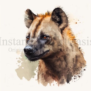 Hyena Clipart, 10 High Quality JPGs, Nursery Art, Instant Digital Download | Card Making, Cute Animal Clipart, Digital Paper Craft | #89 image 7