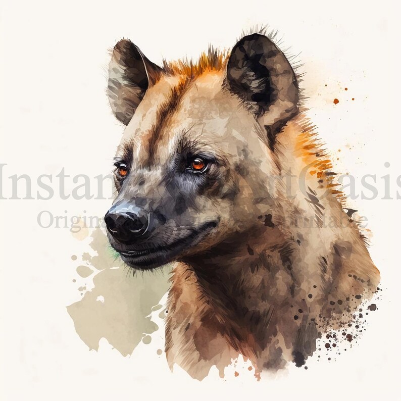 Hyena Clipart, 10 High Quality JPGs, Nursery Art, Instant Digital Download | Card Making, Cute Animal Clipart, Digital Paper Craft | #89 image 7