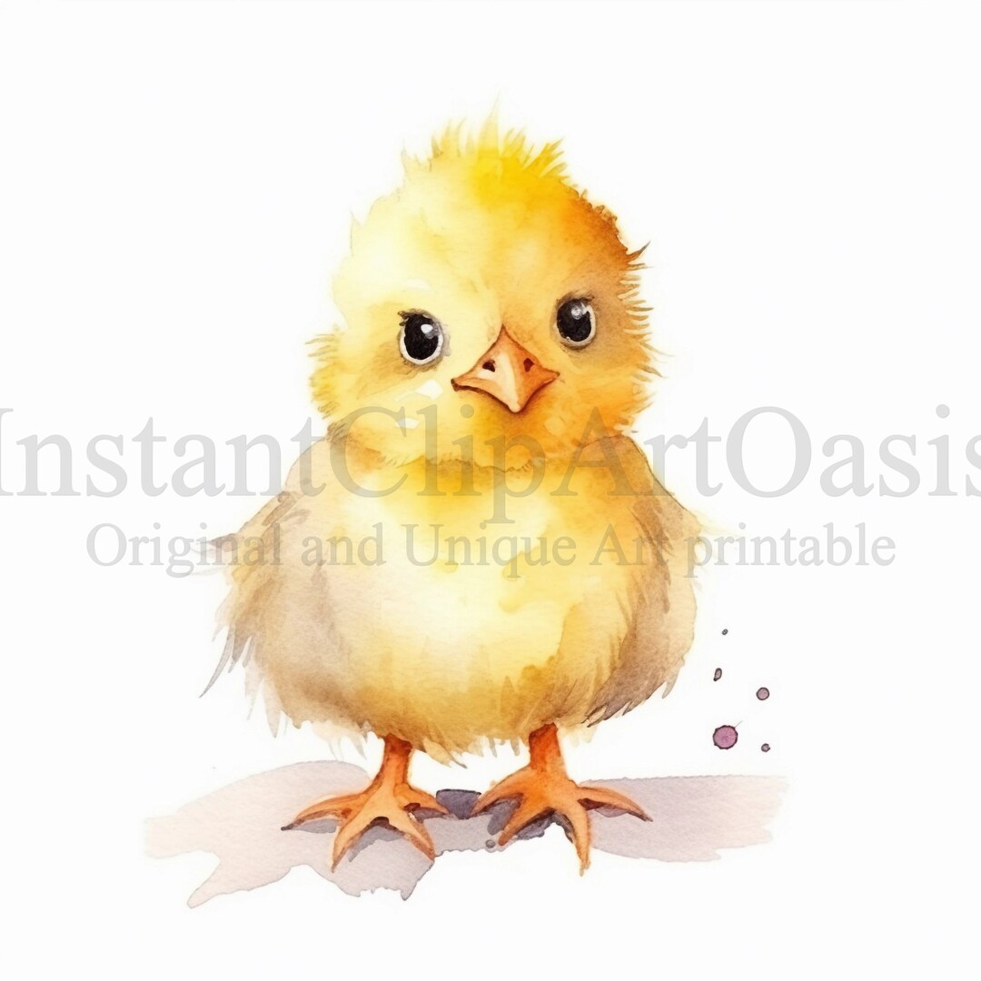 Cute Chick Clipart, 10 High Quality Jpgs, Nursery Art | Card Making ...