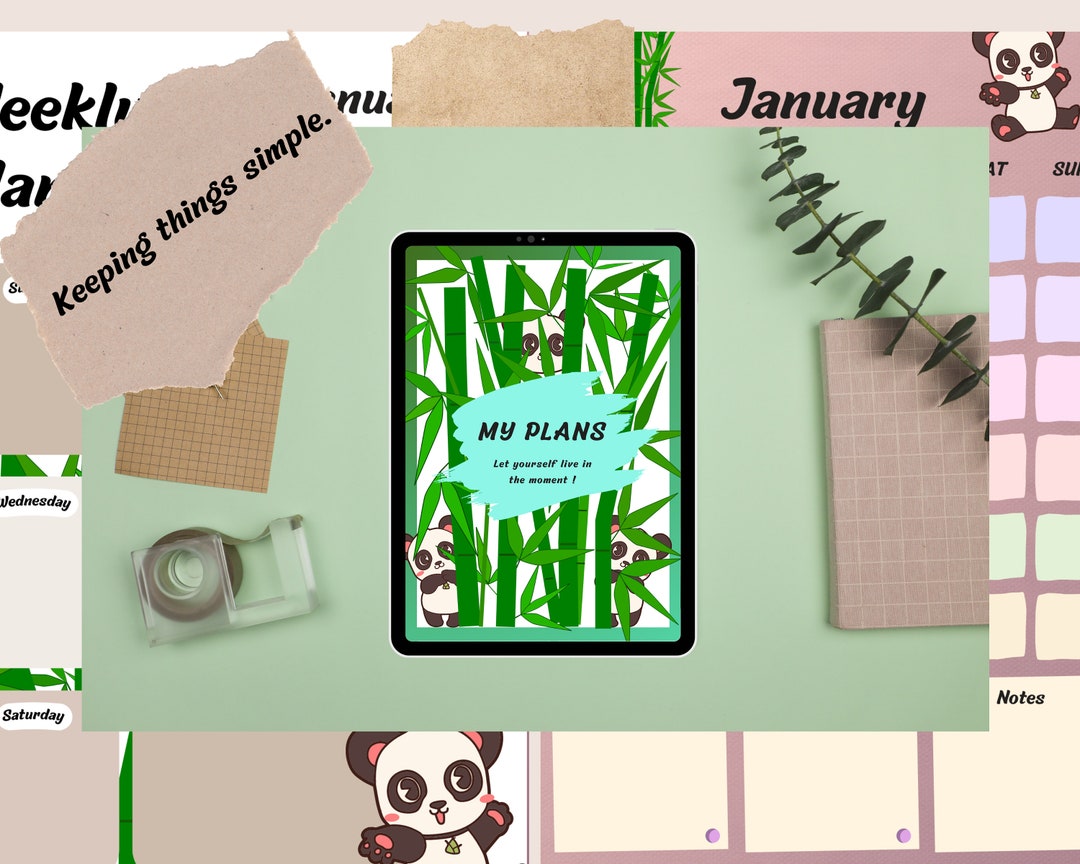 Get Organized With Cute Panda Planner Printable & Digital Etsy