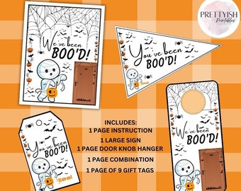 You've Been Booed Printable, Youve Been Booed Kit, Neighborhood Tradition, Halloween Boo Kit, We've Been Booed, Booed Sign, Instant Download