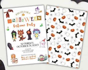 Invitation à la fête d’Halloween, Halloween effrayant, Invitation d’Halloween imprimable, Invitation aux huées et aux bières, Fête costumée pour adultes Halloween