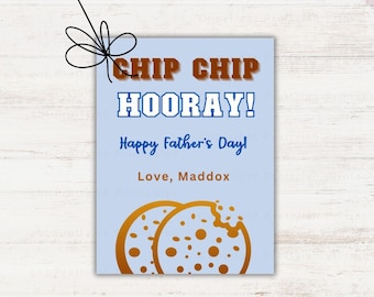 Fathers Day Cookie Tag, Fathers Day Handout, Fathers Day Gift Printable, Father Day Gift Church, Fathers Day Gift Tags, Father's Day Treat