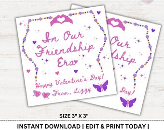 Cartes imprimables, Saint-Valentin, bracelet d'amitié en perles, Saint-Valentin pour enfants, Saint-Valentin pour la classe, Saint-Valentin à l'école