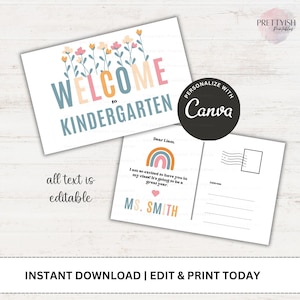 Terug naar school, Meet the Teacher-ansichtkaart, ansichtkaarten voor kinderen, schoolkaartpost, lerarencadeau, lerarenpost, welkom bij mijn klas