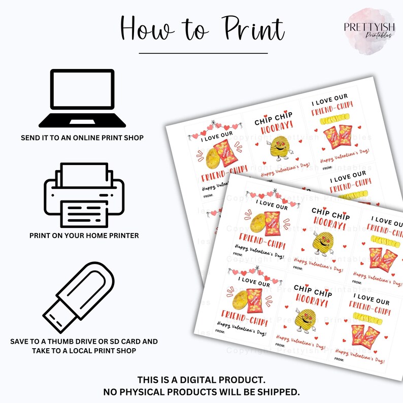 Friendchip Valentine Printable, Printable Valentine Cards, Kids ...