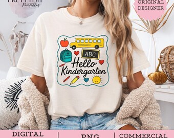 Hello Kindergarten png, Kindergarten png, Grade level png, Back to school png, Kindergarten Crew Shirt, Team Kindergarten shirt, Teacher png