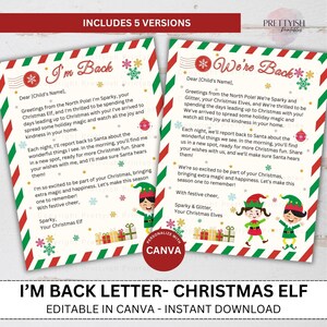 Elf Arrival Letter, Elf Letter Printable, Elf Template Printable pdf, Santa&#39;s Elf Bundle, Editable Elf Hello, Christmas Elf Letter, Girl Boy