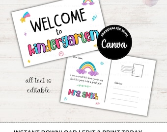Back to School, Meet the Teacher Postcard, Postcards for kids, School card mail, Teacher gift, Teacher mail, Welcome to my class