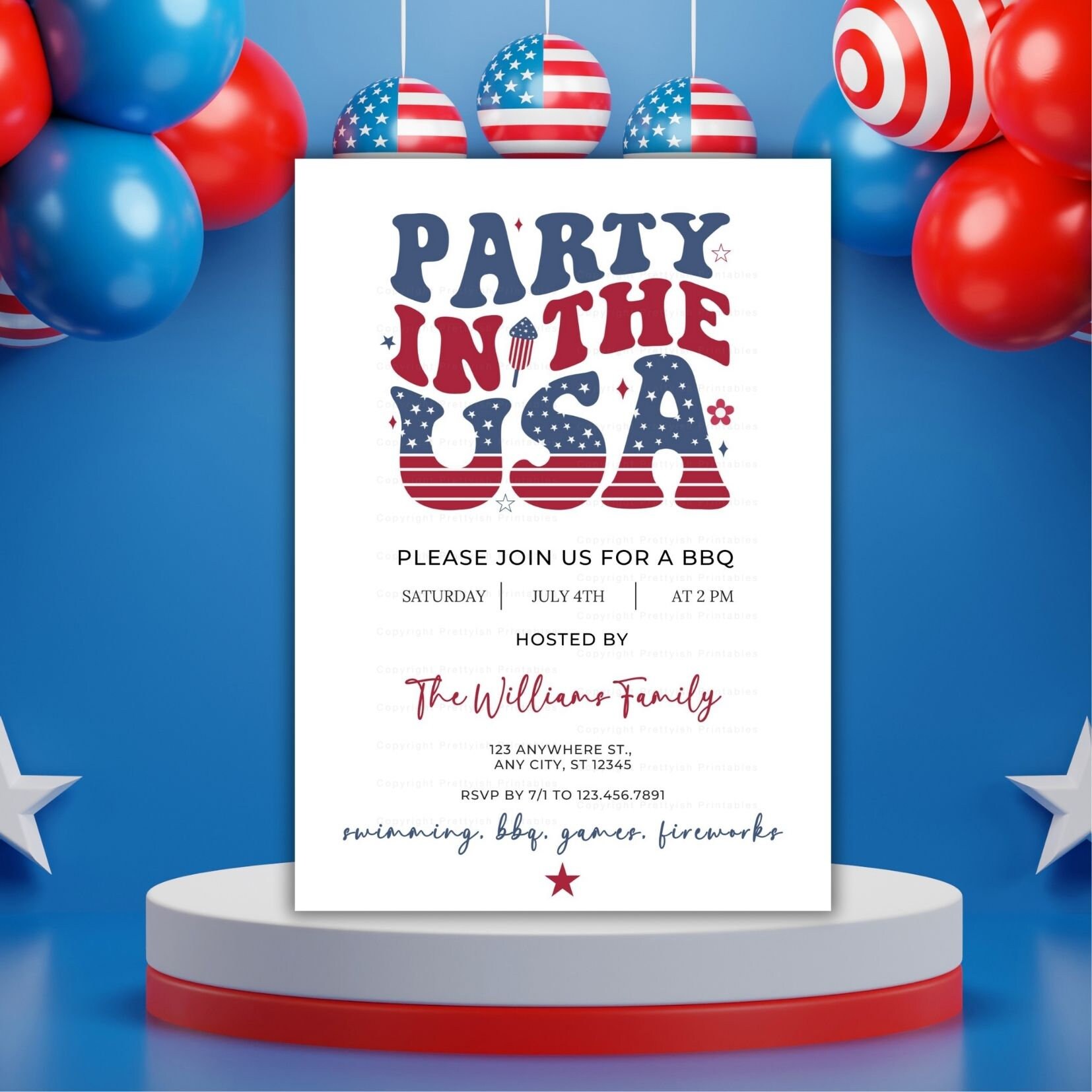 fourth of july evite