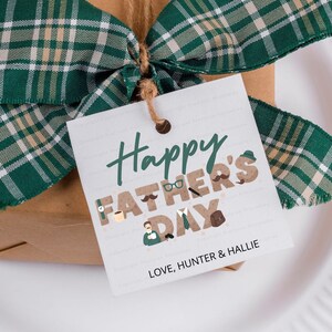 Minimalistische Vaderdag Cadeau Tag Sjabloon, Afdrukbare Moderne Minimalistische Favor Tag voor papa, Bewerkbare eenvoudige tag van kinderen, Instant Download