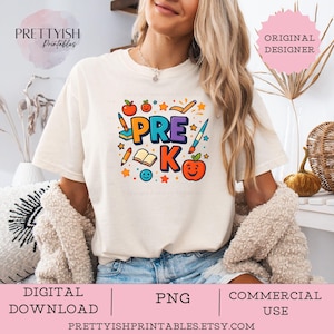 Camiseta de professora de pré-escola PNG, Camiseta de professora de creche, PNG digital de provedor de creche, PNG de letras coloridas de creche, Educador de primeira infância