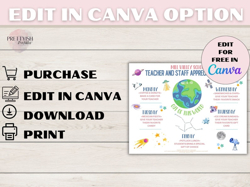 Editable Teacher and Staff Appreciation Week Printables, Printable for ...