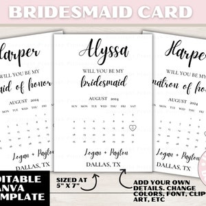 Bridesmaid Proposal, Matron Of Honor Proposal, Will You Be My Bridesmaid, Bridesmaids Gifts, Instant Download, Maid Of Honor Proposal
