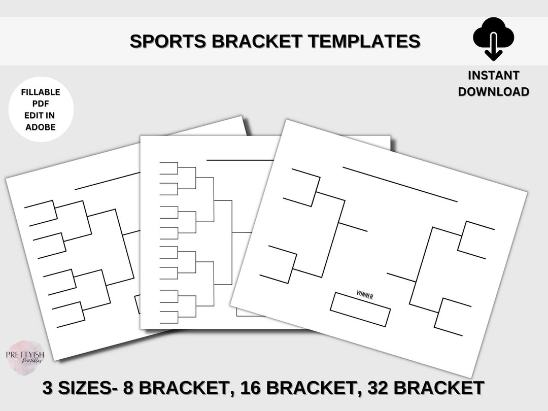 Sports Bracket Template for Tournament, Printable Basketball Bracket, Tournament Bracket, Sports