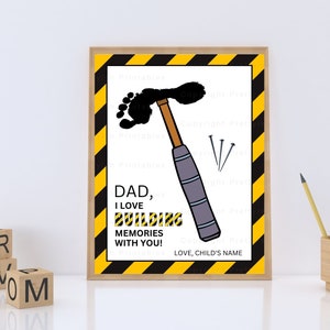 DIY cadeau voor papa, vaderdagcadeau van zoon, voetafdruk kunst vaderdagkaart, vaderdagidee, voetafdruk kunst, vaderdagcadeaus van vrouw