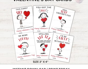 Printable Funny Valentine's Day Cards, Slang Kids Valentine Classroom, Bruh Tween School Boys Valentine Card, Digital Skibidi Rizz Valentine