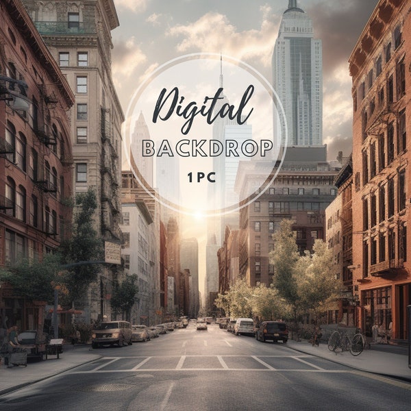 1 Digital Backdrop, New York City scape backdrop, Urban Backgrounds, Maternity, Photography Digital Backgrounds, Photoshop Overlays