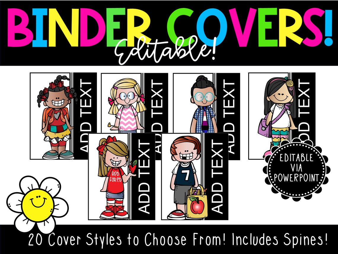 Binder Covers & Spines Editable Student Binders IEP Etsy