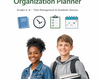 Middle School Study Skills Planner | Grades 6 8 Printable PDF