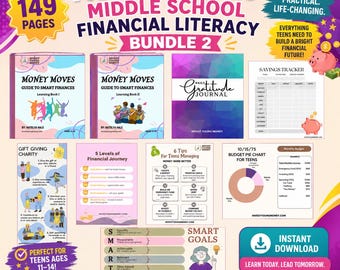 Money Moves Learning Bundle II for Middle School | Financial Literacy & Money Management Lessons | Printable PDF
