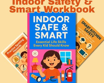Kids Indoor Safety Workbook | Essential Life Skills Printable PDF