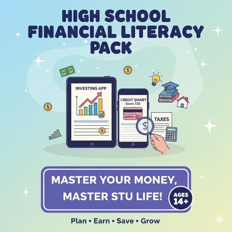 High School Financial Literacy Pack - Etsy