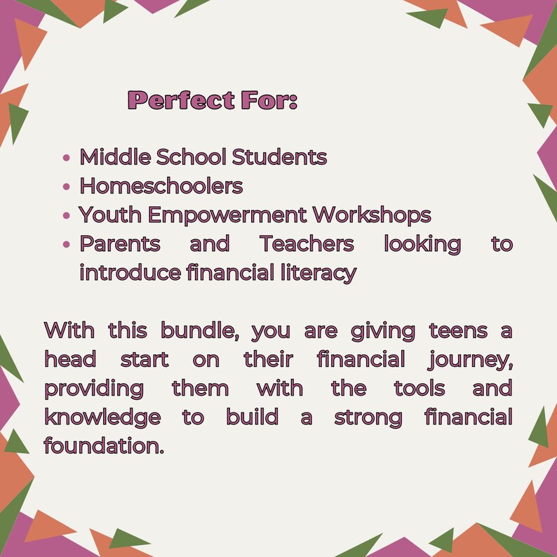 Money Moves Learning Bundle II | Middle School Financial Literacy ...