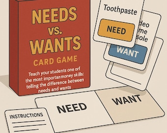 Financial Literacy Games Bundle for Kids & Teens Printable Money Activities | Budgeting, Saving, Credit, Needs vs Wants