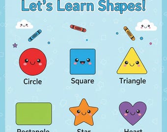 Shapes and Colors Activity Book | Kindergarten Learning Printable PDF