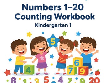 Numbers 1–20 Counting Workbook | Kindergarten Math Printable PDF