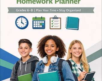 Time Management Planner for Middle School | Grades 6 8 PDF