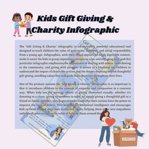 Kids Gift Giving & Charity Infographic · Kids Infographic Poster Card · Kids Learning Tool Kits · Educational Tool