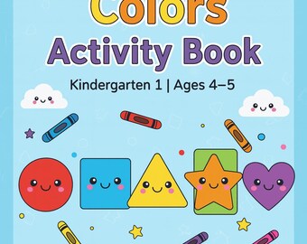 Shapes and Colors Activity Book | Kindergarten Learning Printable PDF