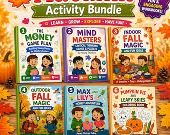 Autumn Activity Bundle Printable | Fall Worksheets for Kids | Elementary Middle School Homeschool Activities | Fall Learning Pack