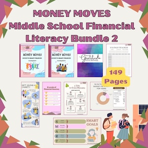 Middle School · Money Moves Financial Literacy Bundle 2 · Kids/Youth Money Learning Book · Financial Literacy · Money Workbook