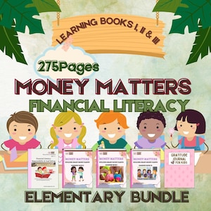 Elementary · Money Matters · Bundle 3 Financial Literacy · Learning Book · Digital Printable · Money Learning Guide · Teachers/Homeschooling