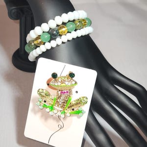 Frog Brooch and Bracelets