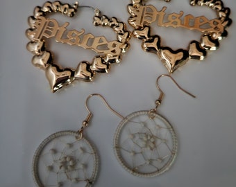 Pisces plus one earrings