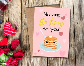 No one Stacks Up to You | Greeting Card | Spouse | Significant Other | Boyfriend | Girlfriend | Husband | Wife | Punny Valentine Card