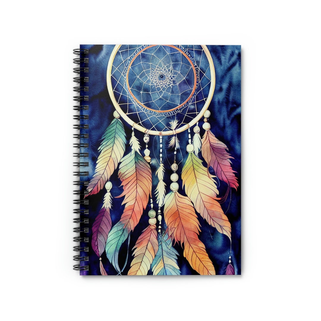 Dreamcatcher 2 Spiral Notebook Ruled Line Dream Journal Etsy