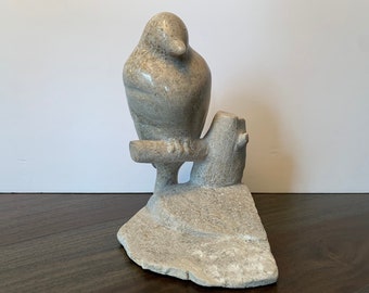 ヴィンテージの石彫りの鳥の彫刻（おそらくアラゴナイト） - Etsy 日本