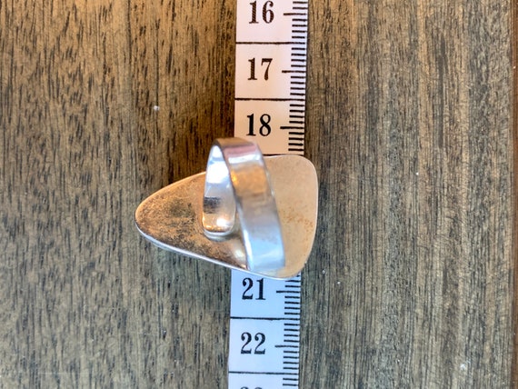 Sterling Silver Ring Irregular Pearl Adjustable S… - image 9