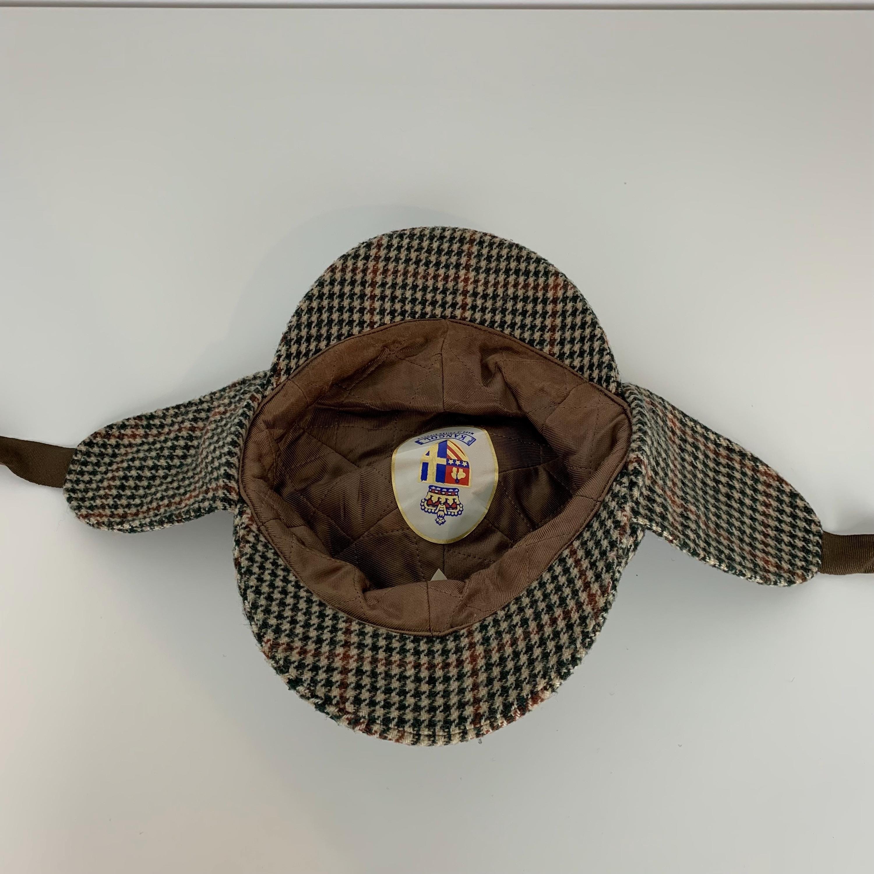 Vtg Deerstalker Hat Kangol England Wool Blend Sherlock Sz Large