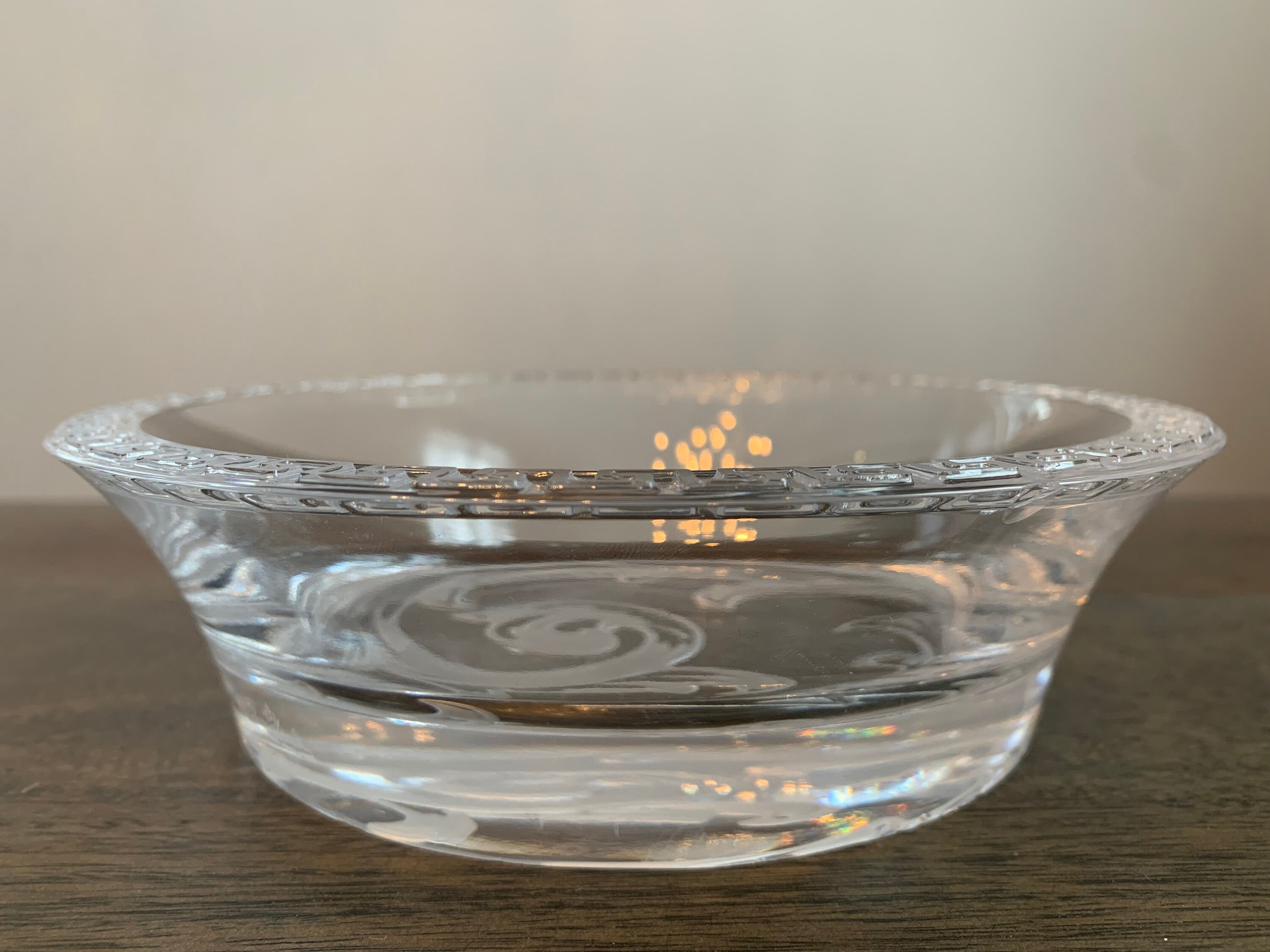 Rosenthal Versace Crystal Bowl Arabesque Vintage Serving Dish Trinket
