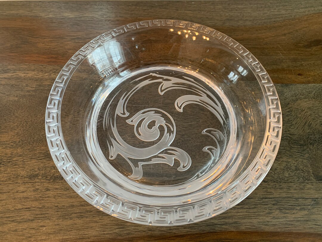 Rosenthal Versace Crystal Bowl Arabesque Vintage Serving Dish Trinket