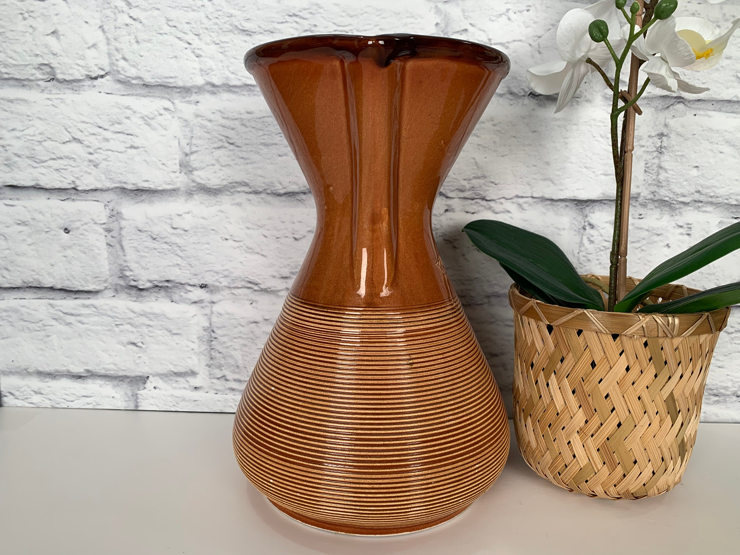 60's バルデッリ/Baldelli Owl ミッドセンチュリー Italy Baldelli Drip Coffee Carafe Made in Italy Brown MCM Mid-century