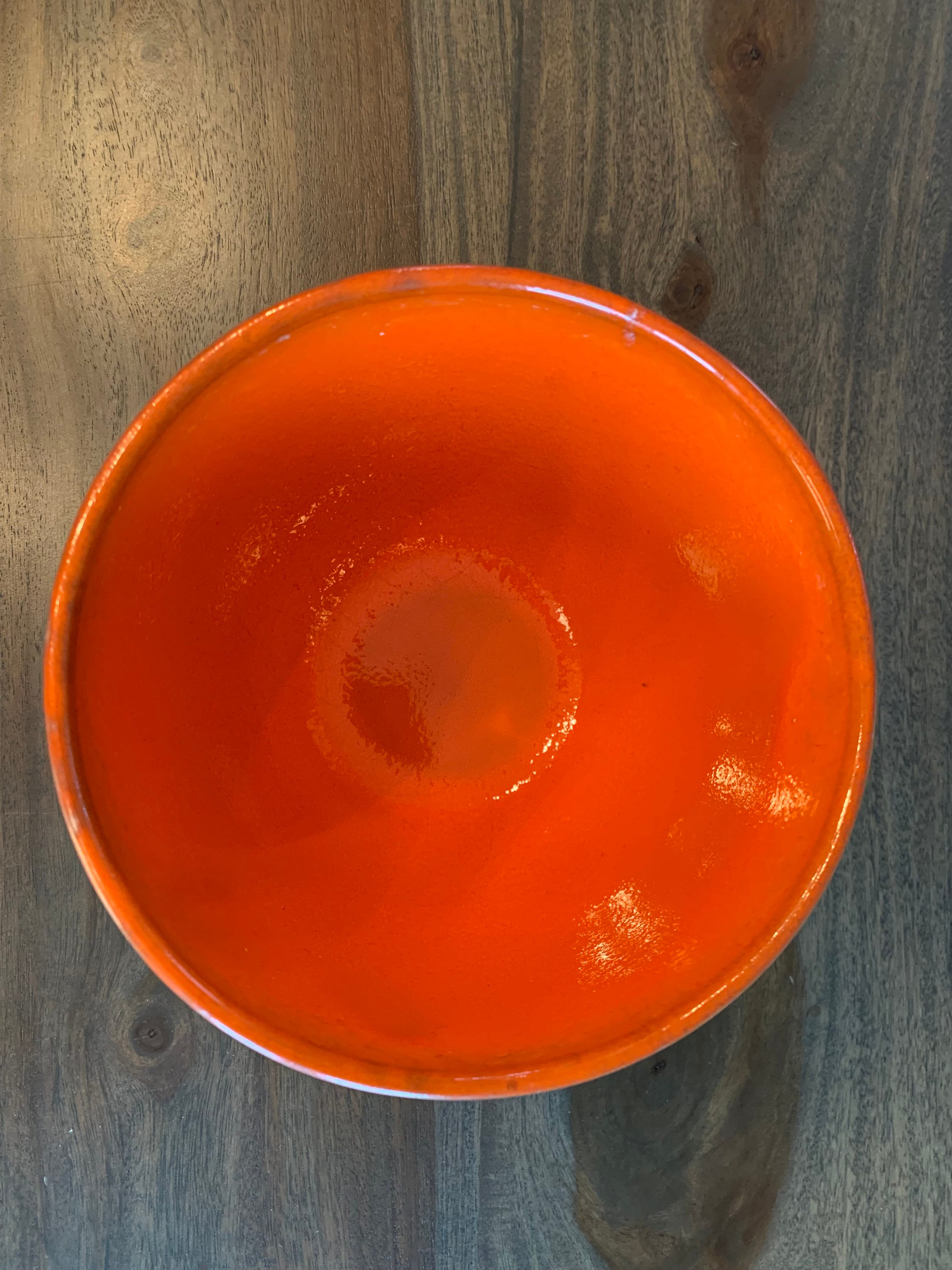 Alvino Bagni Bowl Red Orange White Black Stamped Italy Zigzag