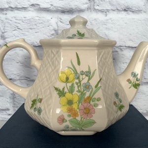 Sadler Octagonal Teapot Spring Flowers Vintage Made in England